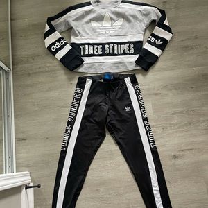 ADIDAS Three Stripes Sweater and Legging set